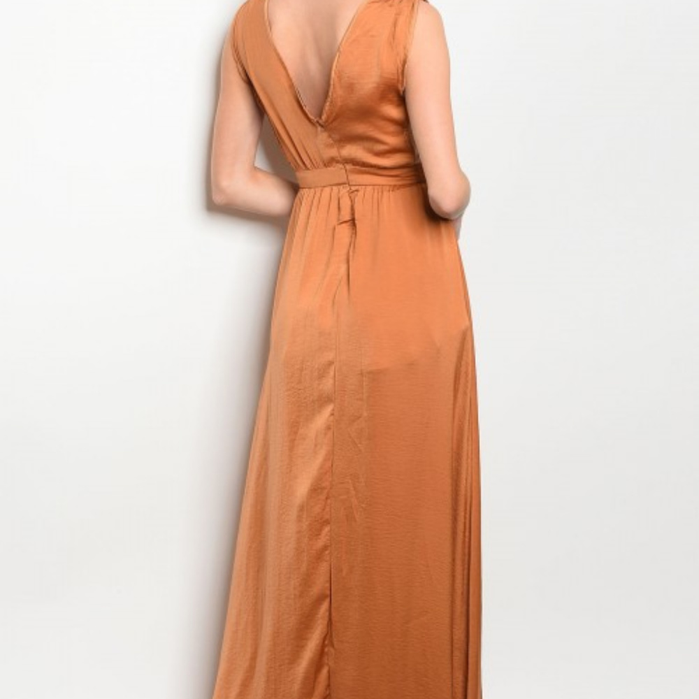 CAMEL MAXI DRESS (SEMI GOWN) - Picture 4 of 5